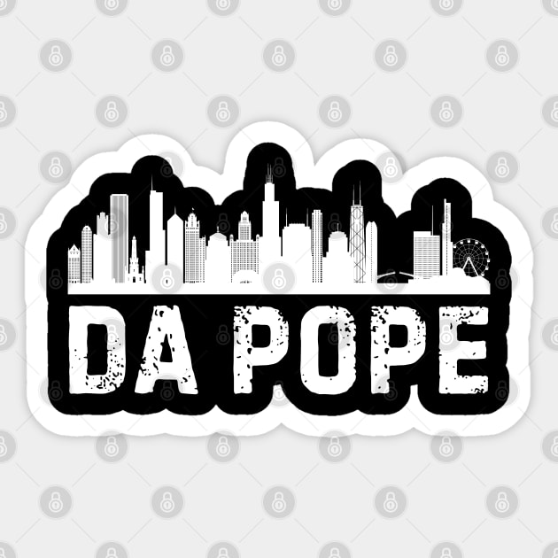 Da-Pope Sticker by Creatifly Graphic Tees